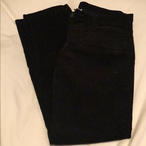 Black corduroys. Straight leg